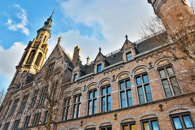 Low angle view of historic building against sky