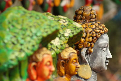 Close-up of angel statue