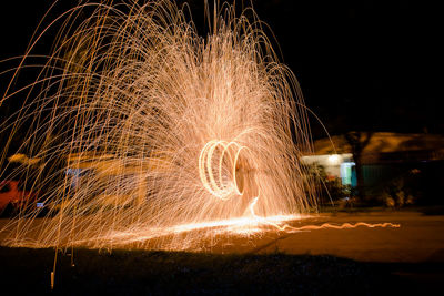 Light painting at night