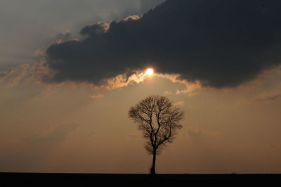 Scenic view of landscape against cloudy sky