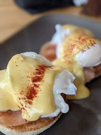 Close-up of dessert in plate