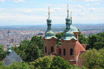 View of cathedral and buildings in city