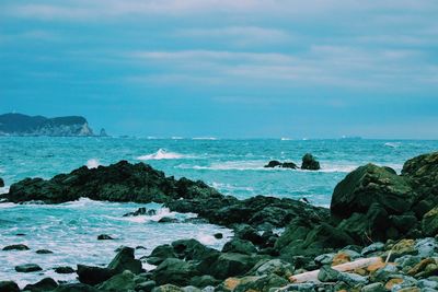 Scenic view of sea against sky