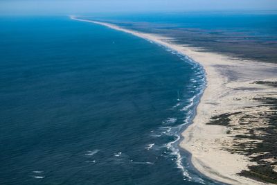 High angle view of sea