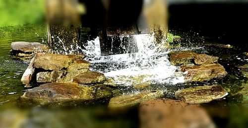 Close-up of reflection in water