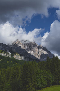 National park of the dolomites in summer