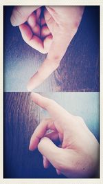 Close-up of cropped hand