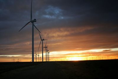 Sunset over landscape