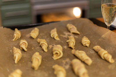 Close-up of cookies on table