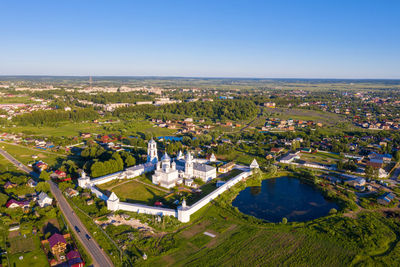 Nikitsky monastery, yaroslavl region, pereslavsky district, nikitskaya sloboda on a summer day,