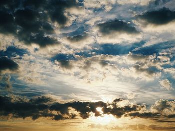 Aerial view of clouds in sky