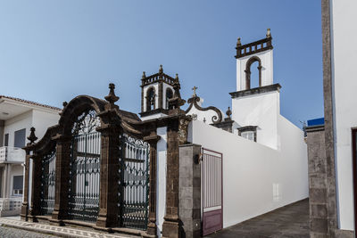 Low angle view of building against clear sky