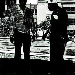 People walking in city