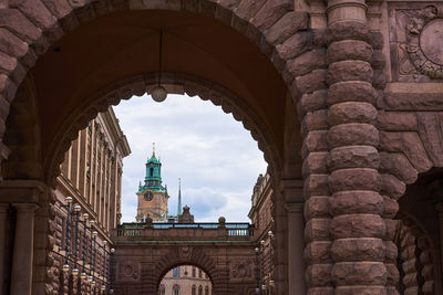 Low angle view of historical building