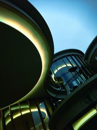 Low angle view of building against blue sky