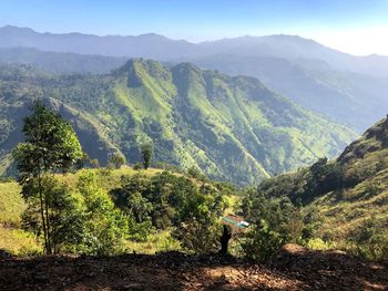 Scenic view of landscape and mountains