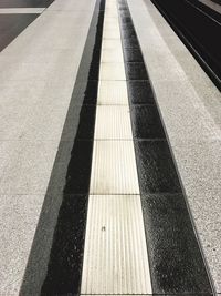 High angle view of shadow on road