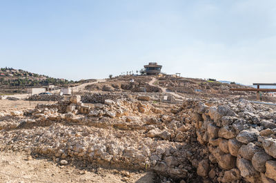 View of castle on rock