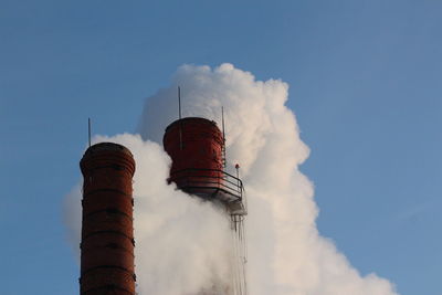 Low angle view of lighthouse against sky