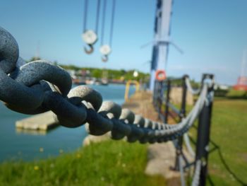 Close-up of chain link fence