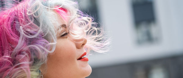 Close-up of young woman