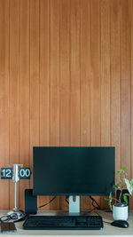 Telephone booth on table