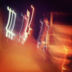 Digital composite image of light trails