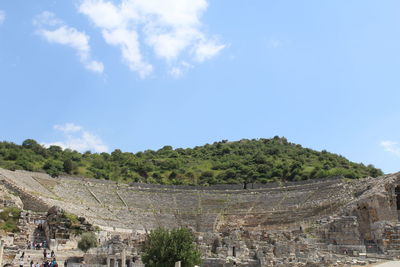 Old ruin building against cloudy sky