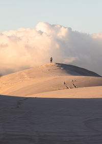 Scenic view of desert against sky