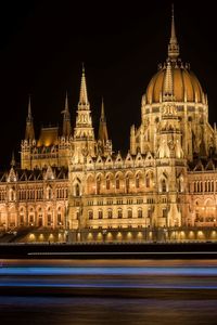 View of historical building at night