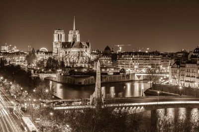 City skyline at night