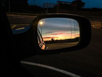 View of road at sunset