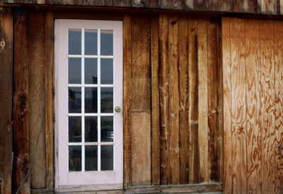 Close-up of window of house