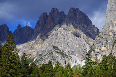 Scenic view of rocky mountains