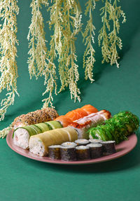 Close-up of food on table
