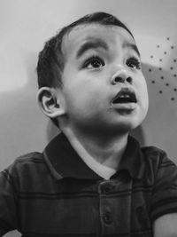 Close-up portrait of cute boy