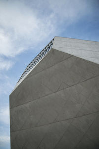 Low angle view of modern building against sky