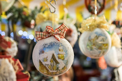 Close-up of christmas decoration