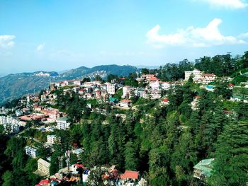 Panoramic view of townscape against sky