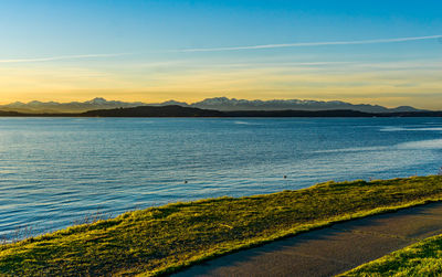  olympic mountains from west seattle, washington.