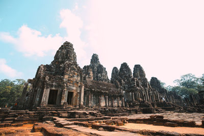 Low angle view of temple against sky