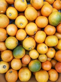 Full frame shot of oranges in market