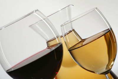 Close-up of beer glass on table