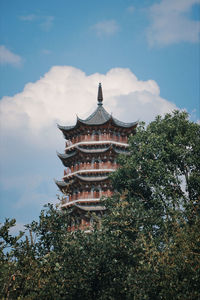 Low angle view of building against sky