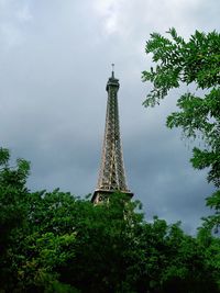 Low angle view of eiffel tower