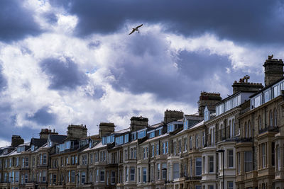Low angle view of buildings against sky