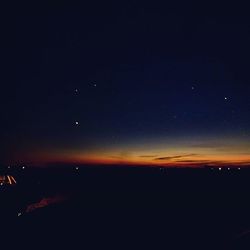 View of calm sea at sunset