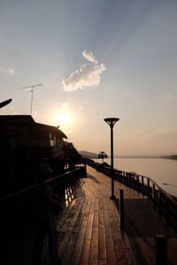 View of sea at sunset