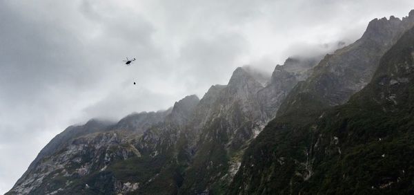 Low angle view of mountain against sky