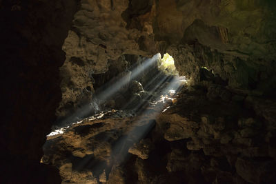 Aerial view of cave